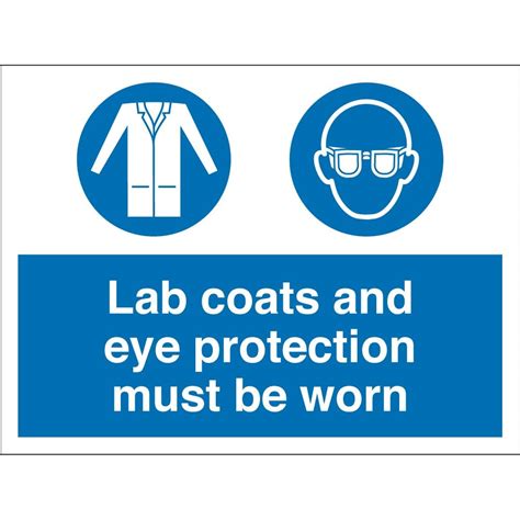 All of the signs are either public domain, creative commons, or else signs we made ourselves. Lab Coats and Eye Protection Must Be Worn Signs - from Key ...