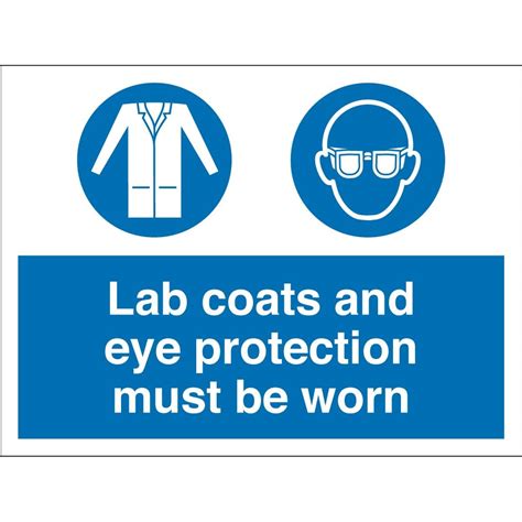 Click on the thumbnail images at right to view larger and save as a png version. Lab Coats and Eye Protection Must Be Worn Signs - from Key ...