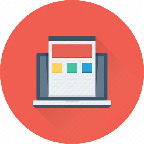 Frontend Laptop Web Designing Web Template Wireframe Icon