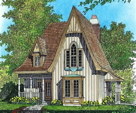 Plan 43002pf Charming Gothic Revival Cottage 1204 Sq Ft