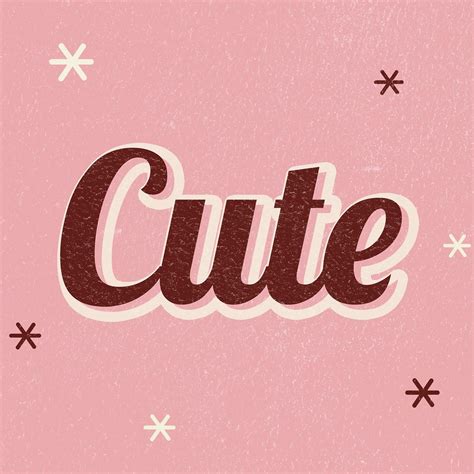 Cute Retro Word Typography On Pink Background Free Image By Rawpixel