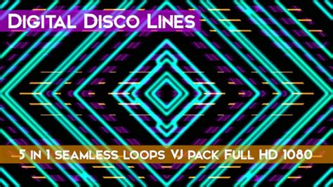 Digital Disco Lines Vj Loops Motion Graphics Videohive