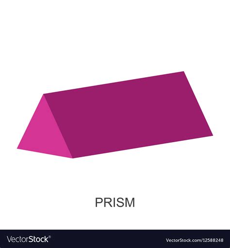 Properties of a triangular prism. 3d shape prism Royalty Free Vector Image - VectorStock