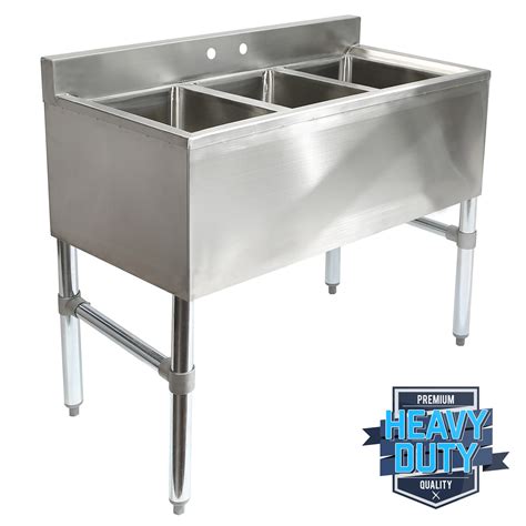 Check spelling or type a new query. Three 3 Compartment Stainless Steel Commercial Kitchen Bar ...