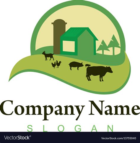 Farm Logo 2 Royalty Free Vector Image Vectorstock