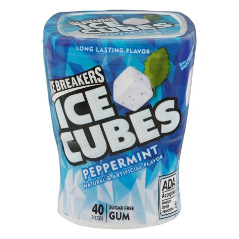 Ice Breakers Ice Cubes Peppermint Sugar Free Chewing Gum Shop Gum