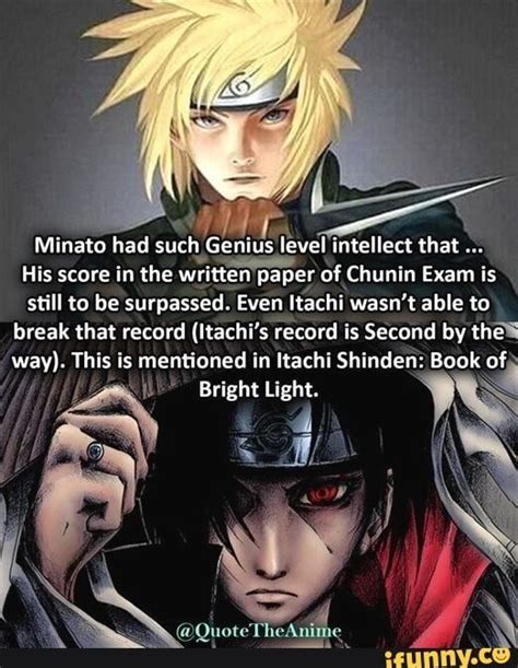 Minato Had Such Genius Iével Intellect That His Score In The WpÍttmer