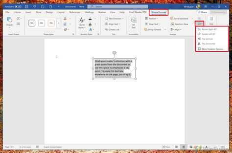 How To Turn Text Upside Down Or Rotate Text In Microsoft Word Winbuzzer