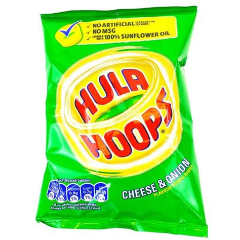 Hula Hoops Cheese And Onion Flavour 34g Approved Food