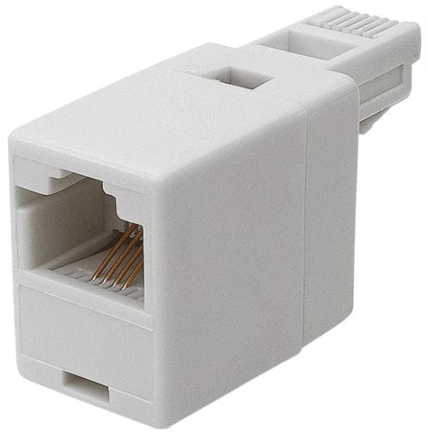 The difference is what colors are connected to what pins on the jack. RJ11 Plug to RJ45 Socket Adaptor