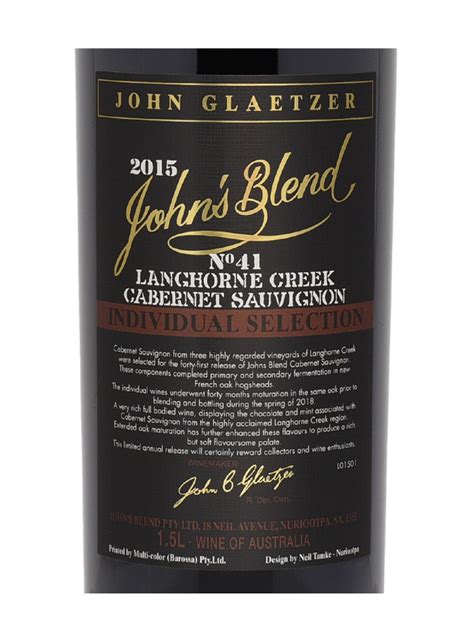 Johns Blend Cabernet Sauvignon 2015 The Oaks Cellars
