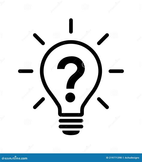 light bulb question icon stock vector illustration of icon 219771398