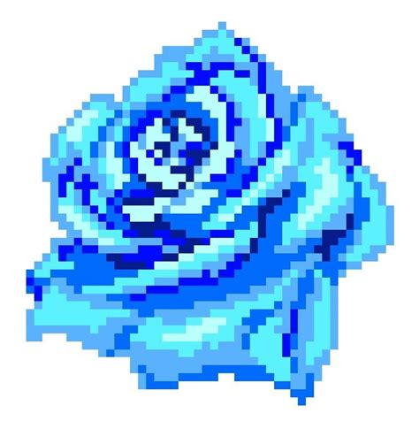 Sandbox Blue Rose Pixel Art Pixel Art Templates Pixel Art Design