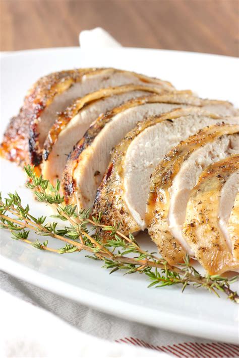 slow cooker maple herb butter turkey breast with apple cider glaze a kitchen addiction