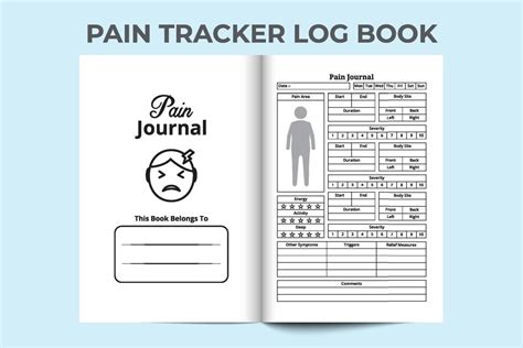 Pain Tracker Journal Body Pain Information And Medicine Planner Template Interior Of A Logbook