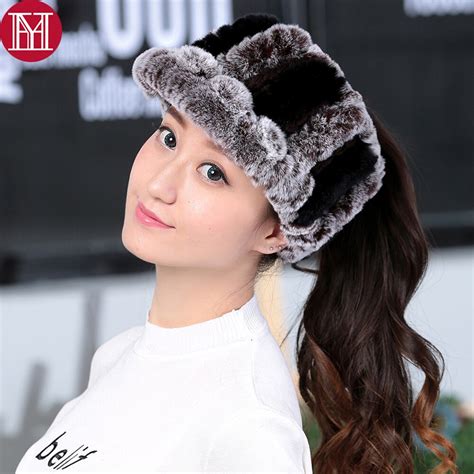 2018 Women Knitted Real Rex Rabbit Fur Beanies Hats New Style Real Rex