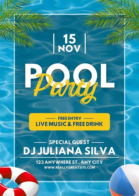 Customize 21 Pool Party Posters Portrait Templates Online Canva