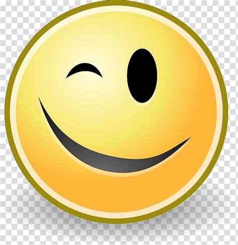 Wink Face Emoji Smile Utf 8 Smiley Transparent Background Png Clipart