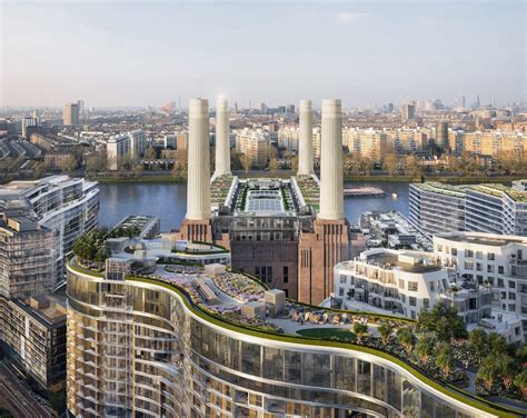 Battersea Power Station Cgi Roof Terrace At Battersea Roof Gardens Architecture Magazine