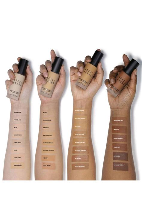 Swatches Of The Bobbi Brown Skin Foundation Tons Of Olive Friendly