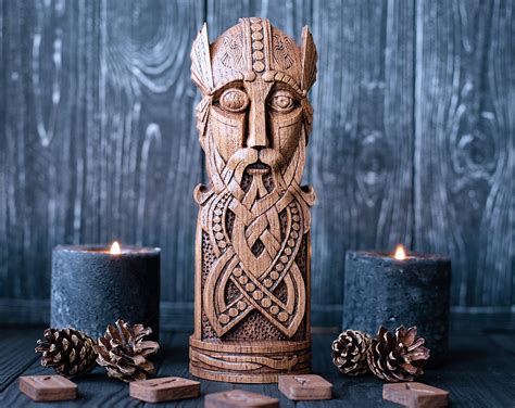 Odin Statue Odin Altar God Viking Wotan Allfather Viking Pagan Asatru