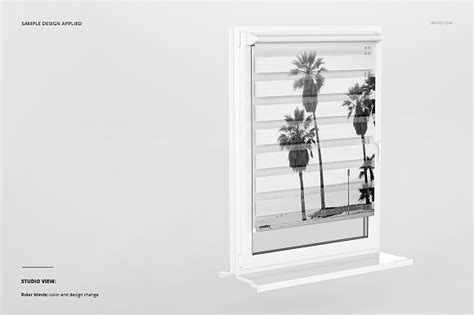 Download دانلود موکاپ پرده زبرا Roller Blind Mockup Set 2094694 | تایم کد