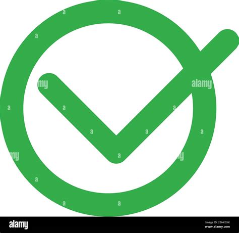 Green Tick Check Mark Or Confirm Icon Stock Vector Illustration