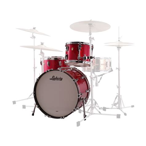 Ludwig Classic Maple Fab 22 3pc Shell Pack Red Sparkle At Gear4music
