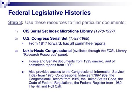 Ppt Legislative History Research Powerpoint Presentation Free Download Id2934955