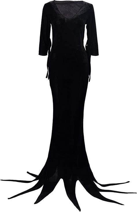 Morticia Addams Dress Costume Halloween Cosplay Plus Size Gothic