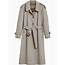 Womens Coats  Burberry Side Slit Tropical Gabardine Trench Coat Grey