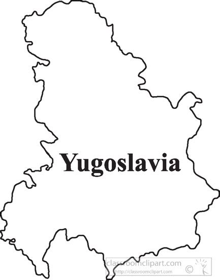 Country Maps Clipart Photo Image Yugoslavia Outline Map Clipart