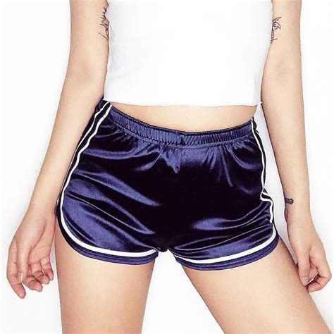 2018 summer fitness ladies shorts elastic waist casual satin beach bodybuilding sexy shorts for