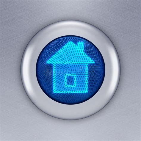 Blue Home Button Stock Illustration Illustration Of House 349339