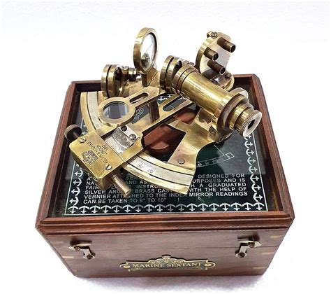 antique maritime nautical sextant telescope vintage marine etsy