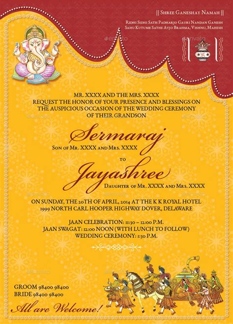 Hindu Wedding Card Preview Graphicriver Hindu Wedding Invitations