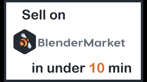 Sell On Blender Market In Under 10 Minutes Youtube