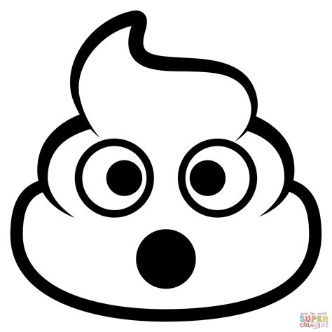 Pile Of Poo Emoji Coloring Page Free Printable Coloring Page