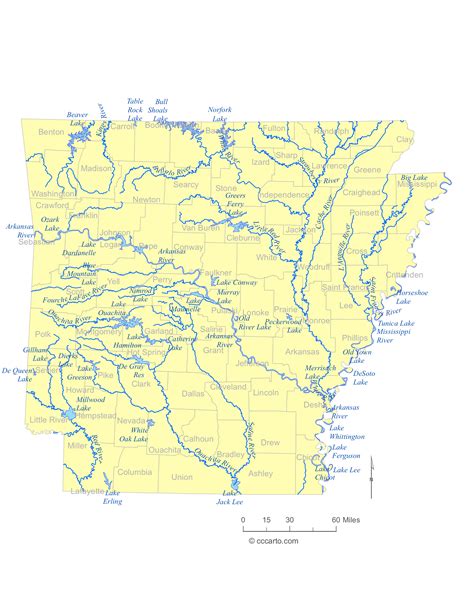 State Of Arkansas County Map