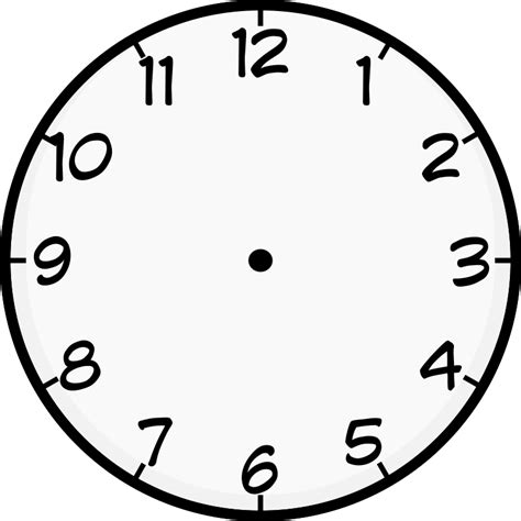 Clock Face Images Learning Printable