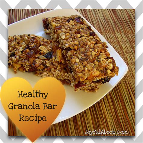 Healthy Granola Bar Recipe Homemade Joyful Abode