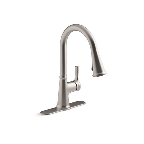 Pull down kitchen faucets reviews. KOHLER Tyne Single-Handle Pull-Down Sprayer Kitchen Faucet ...