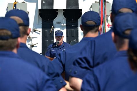 Dvids Images Coast Guard Cutter Munro Crewmembers Receive A