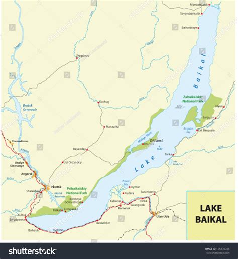 Lake Baikal Map เวกเตอร์สต็อก ปลอดค่าลิขสิทธิ์ 155870786 Shutterstock