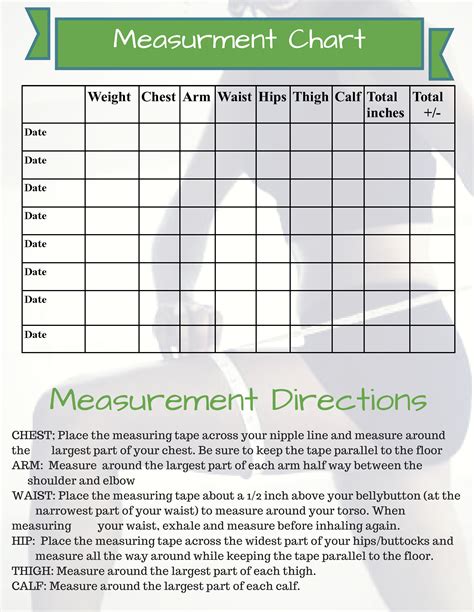 A Printable Measurement Chart With The Words Measurement Directions In