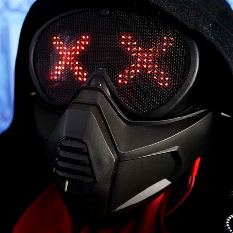 Led Mask Cyberpunk 2020 2077 Wrench Dj Paintball Etsy
