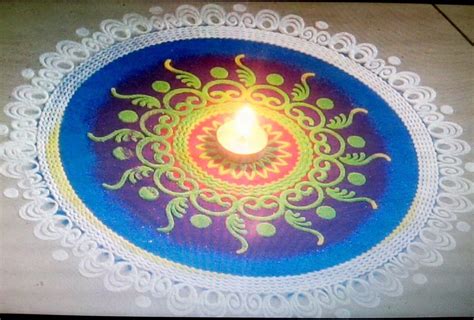 Diwali Special 3 Minutes Rangoli Design Making Using Stencil Creative