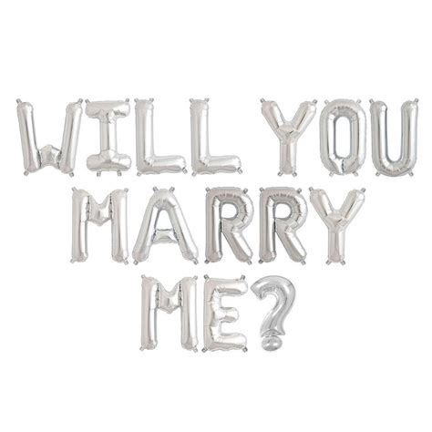 Will You Marry Me Letter Balloon Banner Gold Rose Gold And Silver Pr