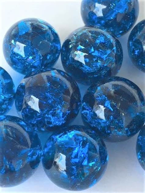16mm Cobalt Blue Crackled Glass Marbles 20 Pieces Cracked Etsy Blue Kyanite Kyanite Glass