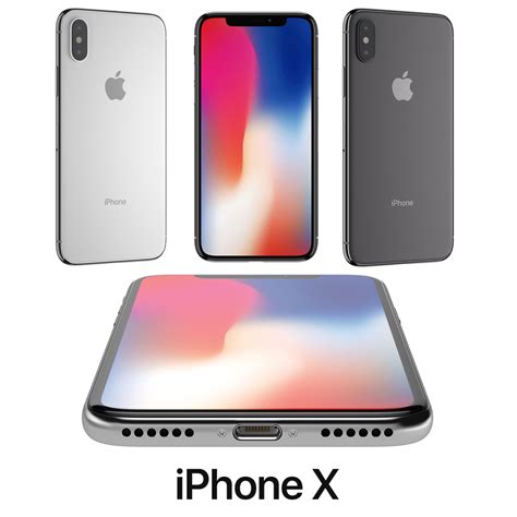 E3d Apple Iphone X Iphone 10 Space Grey 3d Modell 23 C4d